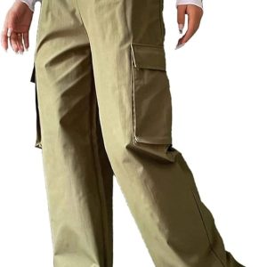 Pants Baggy High Waist Jeans for Women Stretch Cargo Pants Relaxed Fit
