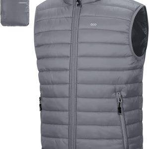 Men's Lightweight Gilet, Packable Quilted Puffer Padded Vest Outerwear,