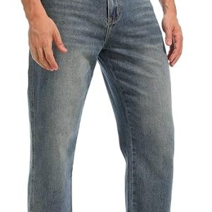 Men's Baggys Relaxed Loose Fit Jeans 80s 90s Vintage Straight Wide Leg Denim,,,,,