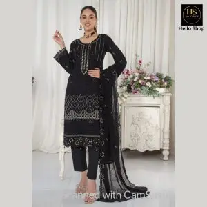 Original Pakistani Bin Hameed New Chiffon Collection Black