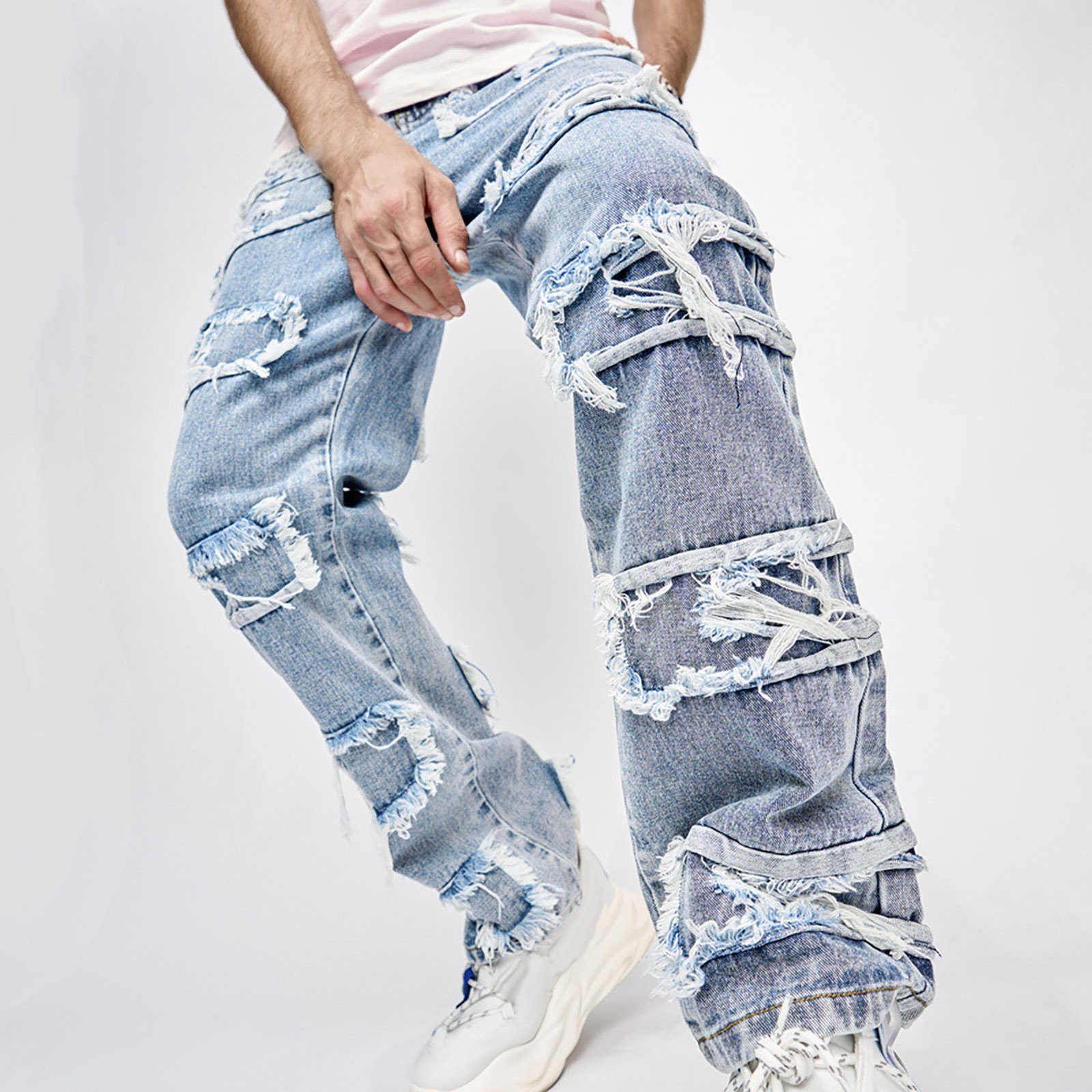 Denim Pants Harajuku Hip Hop Trouser Streetwea